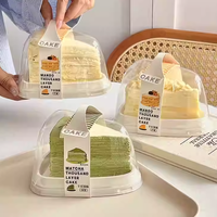 Boîte en mousse transparente triangulaire épaissie haut de gamme anti-buée pour durian, mille-feuille, tranches de matcha, desserts et emballage alimentaire