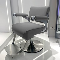 Chaise de barbier en acier moderne et tendance, simple, pivotante, réglable en hauteur, tabouret de coupe de cheveux, permanente, teinture