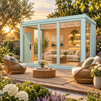Cabines de jardin modulaires préfabriquées en aluminium, personnalisables, mobiles et démontables, pour usage résidentiel ou de villégiature, à installation rapide