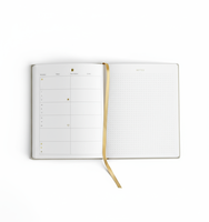 Carnet de notes en tissu de lin relié rigide A5 personnalisé avec estampage à chaud doré, compagnon de prise de notes durable et luxueux