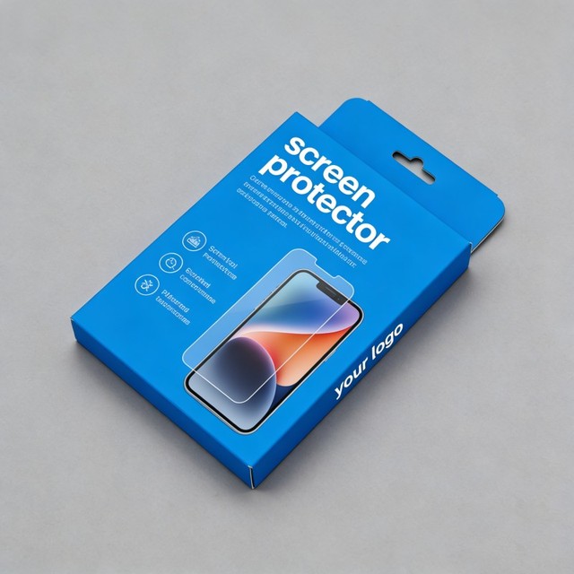 Soy Ink Screen Protector Paper Box with Handle Mobile Phone Tempered Glass Screen Protector Box Screen Protector Charger Box