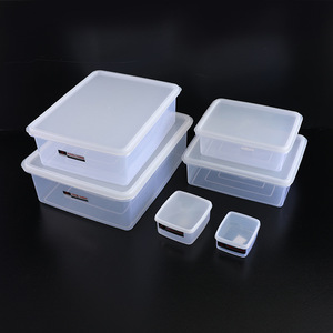 Boîte de conservation alimentaire rectangulaire en plastique épais avec couvercle, compatible micro-ondes et congélateur, pour fruits et légumes, conteneur hermétique - Product Image 4