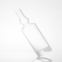 Bouteille en verre à fond épais de haute qualité 750 ml vide avec bouchon en liège pour gin et tequila, directement de l'usine