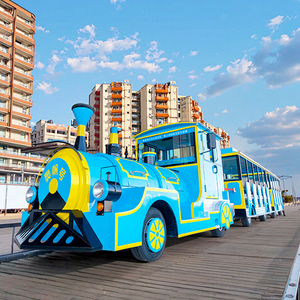 <span class=keywords><strong>Tren</strong></span> sin Rieles a Batería para 42 Personas, Autobús Eléctrico Turístico para Parques <span class=keywords><strong>de</strong></span> Diversiones al Aire Libre con Aire Acondicionado - Product Image 1