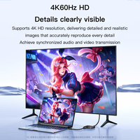 SAMZHE Répartiteur 4K/60Hz 1*2 HDR, Répartiteur Vidéo HD 1 Entrée 2 Sorties, Partage d'Écran Double pour Ordinateur Portable et Projecteur