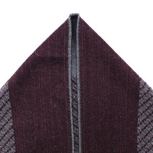 ロングスタイル冬暖かいブラシ付きカシミア感じ男性女性レッドグレー幾何学的ウールポリエステルブレンドジャカードプレミアム織りスカーフ - Product Image 3