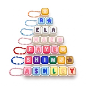 Llavero personalizado con nombre impreso en 3D, interruptor mecánico integrado, juguete antiestrés DIY con letras, regalo - Product Image 2