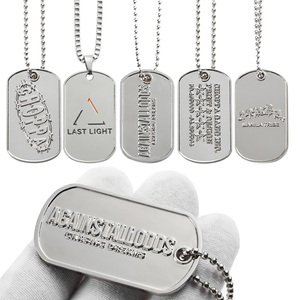 Thời Trang Mát Tùy Chỉnh 2D/3D Kim Loại Mạ Nickel Dập Nổi Vòng Cổ Người Đàn Ông Phụ Nữ <span class=keywords><strong>Dog</strong></span> Thẻ ID <span class=keywords><strong>Tag</strong></span> Mặt Dây Chuyền Với Bóng Chuỗi - Product Image 1