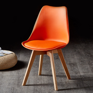 Sillas de plástico <span class=keywords><strong>tulip</strong></span>án modernas de fábrica al por mayor, patas de madera barata con <span class=keywords><strong>silla</strong></span> de oficina, <span class=keywords><strong>silla</strong></span> de comedor de PP nórdica de fácil instalación para sala de estar - Product Image 5