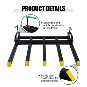 Fourches à débris personnalisées Fourche à palette à pince pour tracteur à godet avec outil agricole - Product Image 3