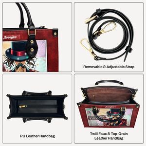 女性用カジュアル高級PUレザートートバッグパーソナライズ「エンドゲームになりたい」プリントハンドバッグ工場からドロップシップ - Product Image 5