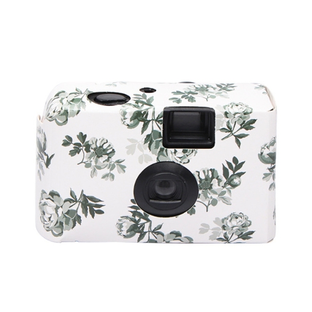 New Design Retro Peony Cute Disposable Film Mini Point-And-Shoot Kids Camera With 18 Sheets Films