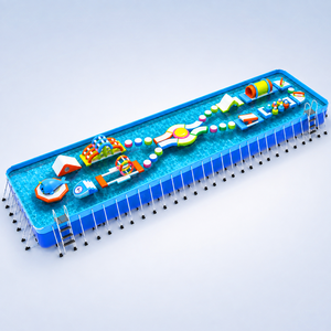 Parc <span class=keywords><strong>aquatique</strong></span> gonflable commercial avec parcours d'obstacles flottants pour enfants et adultes, <span class=keywords><strong>aire</strong></span> <span class=keywords><strong>de</strong></span> <span class=keywords><strong>jeux</strong></span> <span class=keywords><strong>aquatique</strong></span> extérieure - Product Image 3