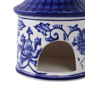 Casetta per Uccelli in Ceramica a Forma di Pagoda, Design Blu e Bianco, per Decorazione da Giardino, Esterni, Finestre e Pavimenti - Product Image 5