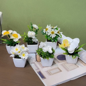 <span class=keywords><strong>Mini</strong></span> Ornements Artificiels en Plastique Vert Succulent Maison Bureau Comptoir Plante Bonsaï 6 pcs/set Décor - Product Image 2