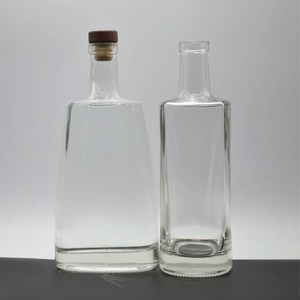 Buscar elegante claro de lujo de encargo botellas de licor para Ginebra tequila whisky ron con tapa - Product Image 5