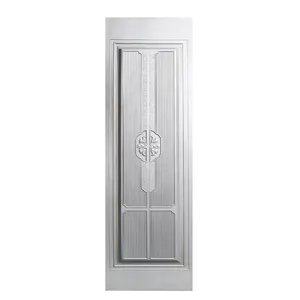Qichang Apartment Anti-Theft Embossed Metal Door Panel Stainless Steel Exterior Door Skin