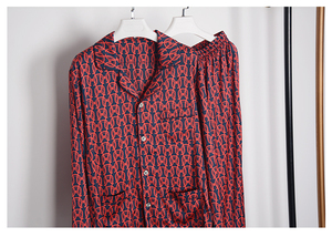 Pigiama con pigiama uomo con stampa pigiama da uomo a maniche lunghe - Product Image 5