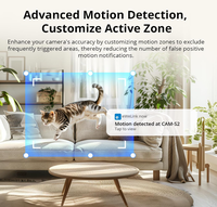 Caméra de sécurité intelligente HD intérieure AIsmartlink SONOFF CAM-S2, moniteur pour bébé et animaux de compagnie avec détection de mouvement