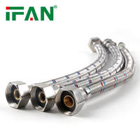 Tuyau flexible en acier inoxydable de tous types IFAN, tuyau flexible de 1/2 pouce, noyau en acier, capuchon en acier, tuyaux de plomberie