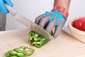 Gants en <span class=keywords><strong>maille</strong></span> à 5 doigts en acier inoxydable/Gants anti-coupures en acier inoxydable/Gants de <span class=keywords><strong>boucher</strong></span> - Product Image 1