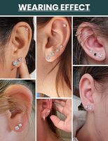 Bijoux fantaisie 316L acier chirurgical Arete oreille Piercing Helix boucles d'oreilles hypoallergénique cubique zircone oreille anneaux CZ boucles d'oreilles