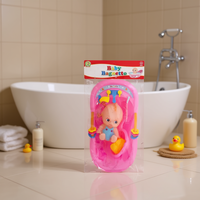 Baignoire pour bébé MAZZEO GIOCATTOLI en plastique avec poupée, 32x21 cm, pour les enfants de 2 à 4 ans