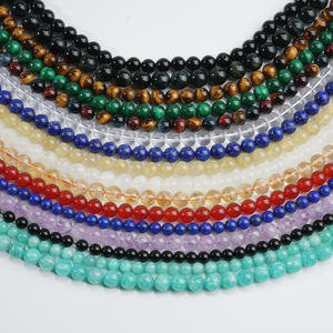 Joyería de cristal Natural personalizada de alta calidad, piedra preciosa curativa, cadena de cuentas de piedra energética, materias primas para la fabricación de pulseras - Product Image 3