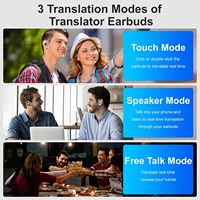 Écouteurs de traduction YYK-Q93AI - Traduction en temps réel dans 144 langues, traducteur 3-en-1, charge sans fil, commande tactile, autonomie de batterie extrêmement longue
