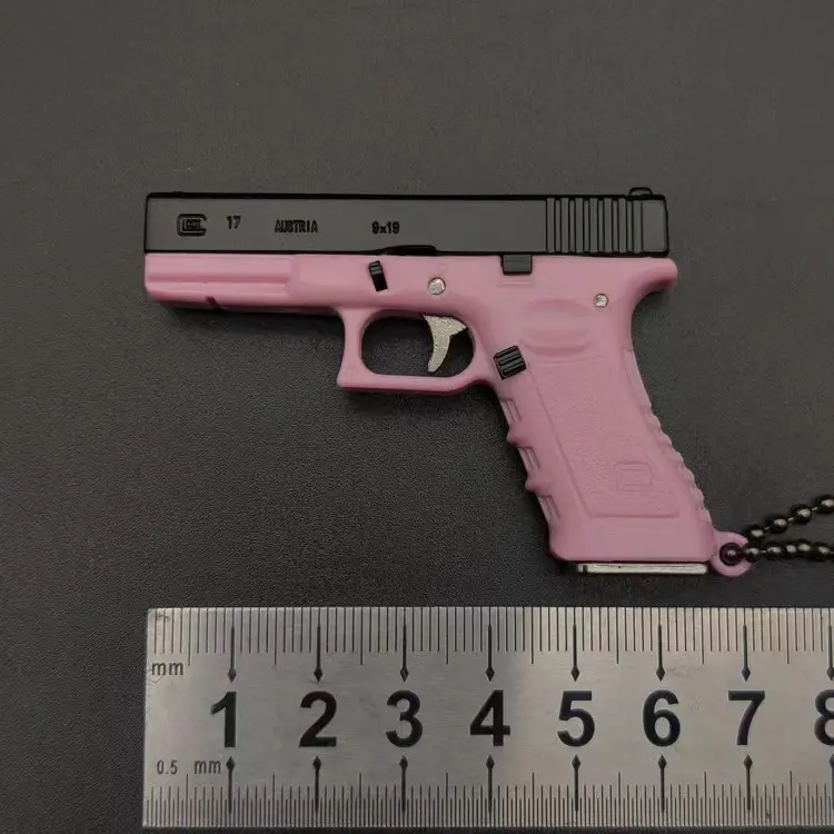 Mini 1:3 Glock G17 llavero de semialeación modelo de pistola regalo colgante regalo llavero de juguete