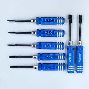 7PCS Revestimiento de óxido negro HSS <span class=keywords><strong>Bits</strong></span> Mango azul Juego de destornilladores de precisión para FPV Drone - Product Image 2