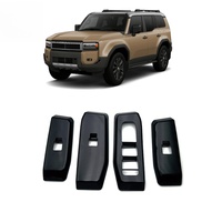Nouveau produit : Cadre de bouton de lève-vitre en plastique, remplacement direct, accessoires de modification intérieure pour Toyota Prado LC250 2024