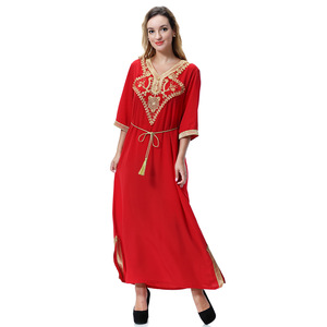 Vente en gros Crochet dentelle vêtements turcs Abaya arabe egypte <span class=keywords><strong>robe</strong></span> de mariée musulmane Turquie tissu Nida <span class=keywords><strong>robe</strong></span> <span class=keywords><strong>marocaine</strong></span> avec <span class=keywords><strong>ceinture</strong></span> - Product Image 2