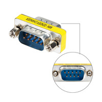RS232 serie DB9 conector macho a hembra Cable cambiador de género adaptador de acoplador