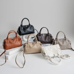 Women's Genuine Leather Tote Bag Horizontal Square Zipper Closure <b>Adjustable</b> Detachable <b>Strap</b> Everyday Use Spring 2026 - Product Image 1