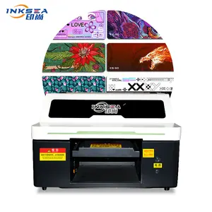 Printer Flatbed LED UV yang terkecil dan termurah untuk pencetakan, casing ponsel UV Printer A3, ukuran A4