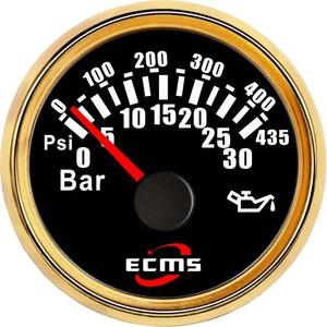 Manómetro de Presión de Aceite para Conversión de Yates, Barcos, Autocaravanas y Automóviles, 0-30 Bar, 52 mm, 316L - Product Image 2