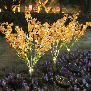 ไฟ LED แบบเสียบพื้น, ไฟพลังงานแสงอาทิตย์รูปดอกไม้สำหรับกลางแจ้ง, สวน, ตกแต่งดอกไม้, ทางเดินในสวน, สนามหญ้า, ไฟแบบตอกดิน - Product Image 1