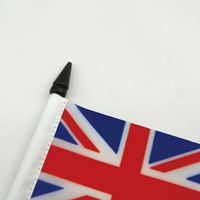 Drapeau des Fidji imprimé en couleur CMJN sur mesure avec base pour décoration de bureau, style suspendu, vente en gros