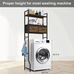Space-Saving Bathroom Storage Bathroom Furniture Rack Modern Bathroom Storage Space-Saving Bathroom Storage <b>Solid</b> <b>Wood</b> - Product Image 6