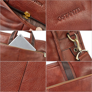 Bolso <span class=keywords><strong>de</strong></span> negocios <span class=keywords><strong>de</strong></span> cuero genuino para hombres, maletín <span class=keywords><strong>de</strong></span> trabajo <span class=keywords><strong>de</strong></span> 17 pulgadas para ordenador portátil - Product Image 6
