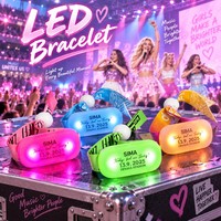 Longstargift Solution professionnelle pour événements, bracelet LED pour spectacle de concert avec éclairage d'audience à télécommande sans fil 2.4G