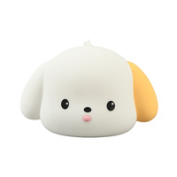 Lampe en silicone en forme de chiot, lumière tactile rechargeable, veilleuse à changement de couleur, batterie intégrée, activée par le toucher
