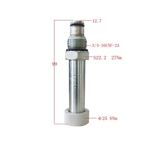 Vanne à cartouche filetée hydraulique LSV08-22-M, port 3/4 po, bidirectionnelle, normalement fermée, commande manuelle - Product Image 1