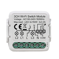 Fabrieksprijs 100-240V Ac Tuya 3 Kanaals Wifi Smart Light Mini Switch Module PST-S03