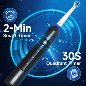 Appareils d'hygiène bucco-<span class=keywords><strong>dentaire</strong></span> <span class=keywords><strong>Brosse</strong></span> à dents électrique rotative <span class=keywords><strong>pour</strong></span> adultes Rechargeable Nettoyage des dents IPX7 Étanche 3 modes Affichage LED Meilleur - Product Image 3