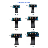 Pantalla Táctil Android de 32 y 55 Pulgadas, 2K 4K, Tipo K, Kiosco Publicitario con Base, Pantalla de Animación para Metro con Protección IP54
