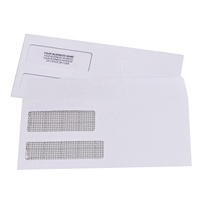 Enveloppe personnalisée pour documents officiels avec double fenêtre, impression de logo en gros, emballage pour affiches en papier avec fenêtre en PVC