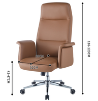 La chaise de bureau exécutive à dossier haut en cuir est une chaise de bureau ergonomique et rotative