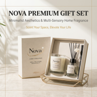 Coffrets cadeaux parfumés écologiques personnalisables NOVA, bougies parfumées, diffuseurs de parfum pour la décoration de la maison pour les fêtes de Noël
